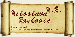 Miloslava Rašković vizit kartica